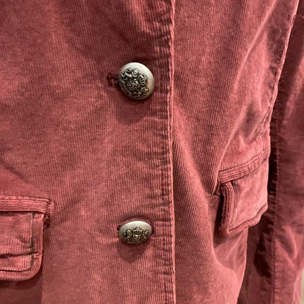 Free People Byron Corduroy Blazer in Mulberry - Picture 2 of 8